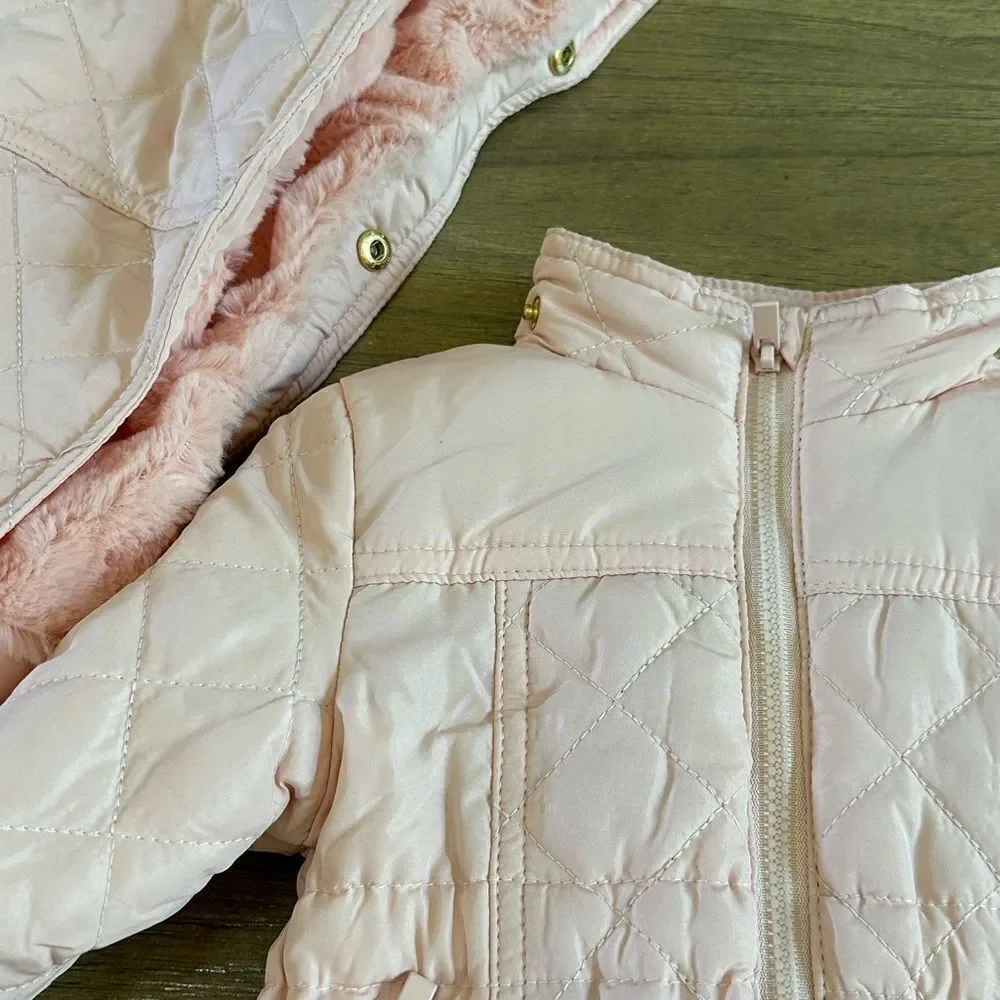 Infant Girl Puffer Coat‎ Pink 3 month
